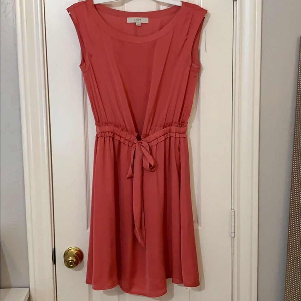 Pink drawstring dress